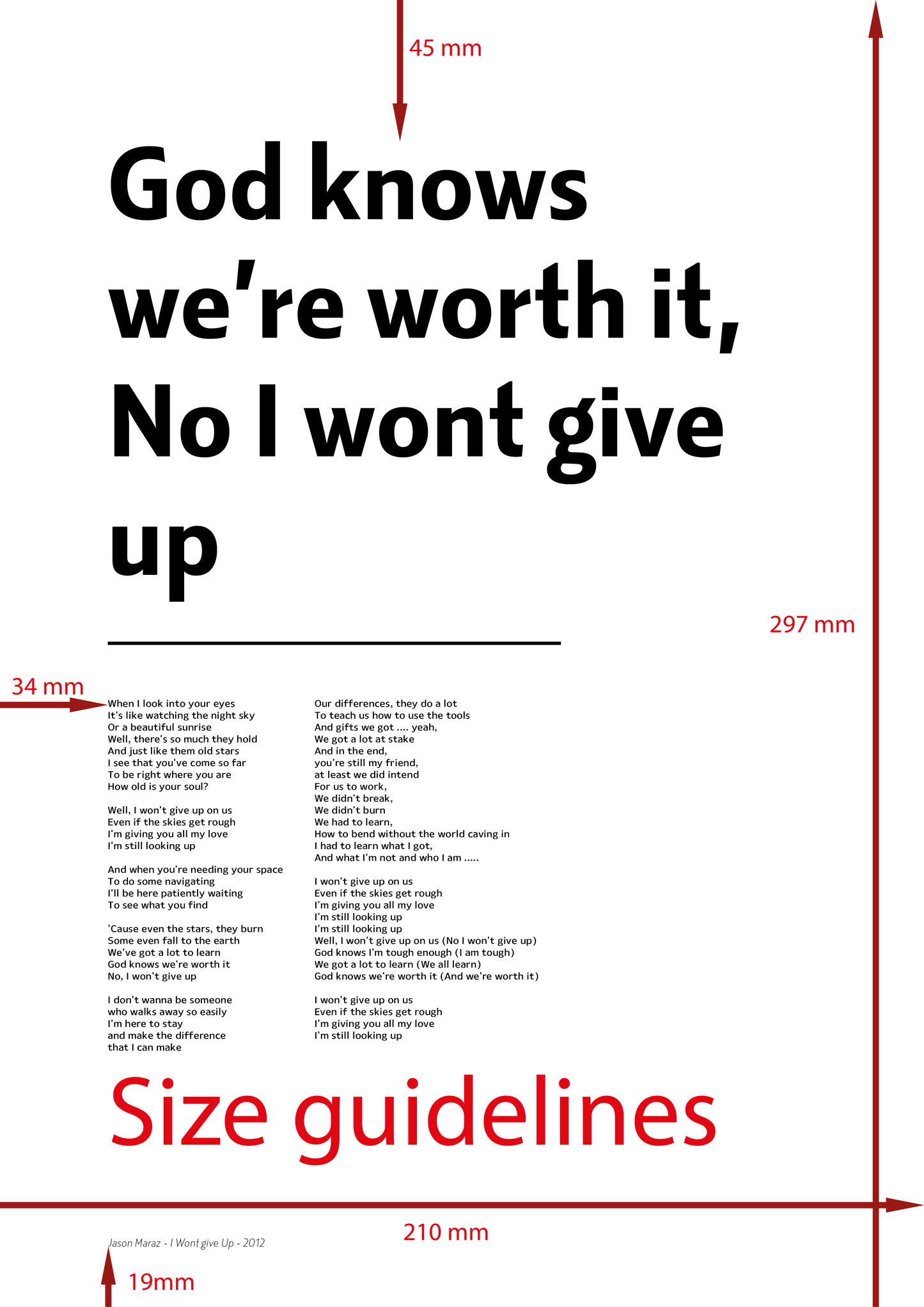 Custom Favourite Lyric Print , Song Gift, Wedding, Anniversary, Special Occasion, Wall Art, Personalised Quality Print
