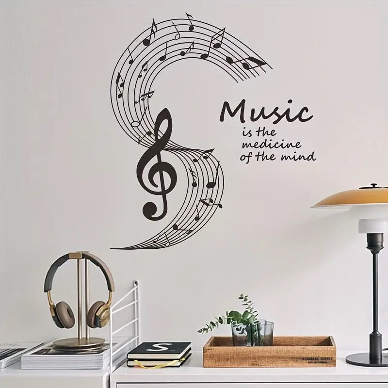 Wall Decal Music is the Medicine Art Vinyl room Sticker