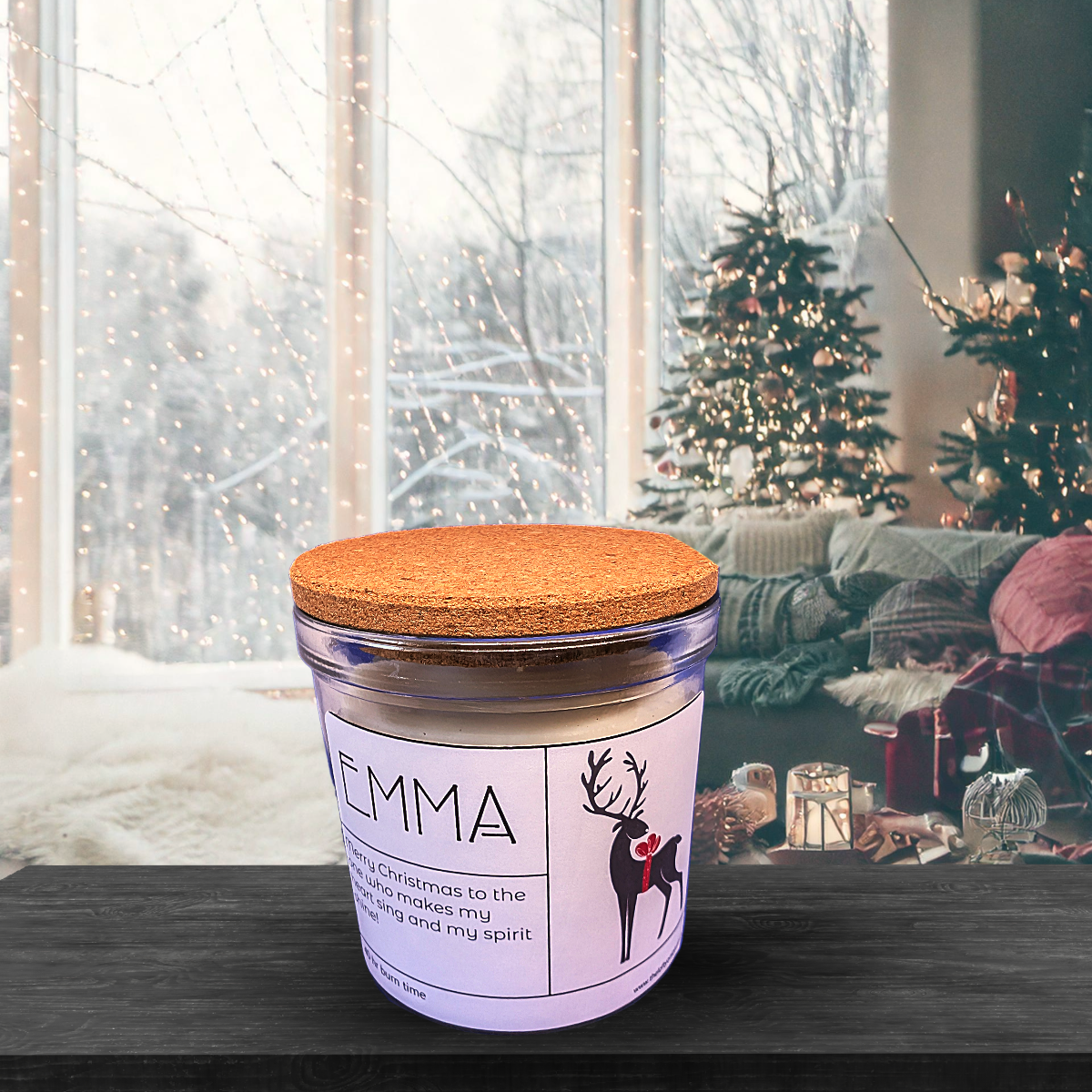 Personalised Christmas Candle