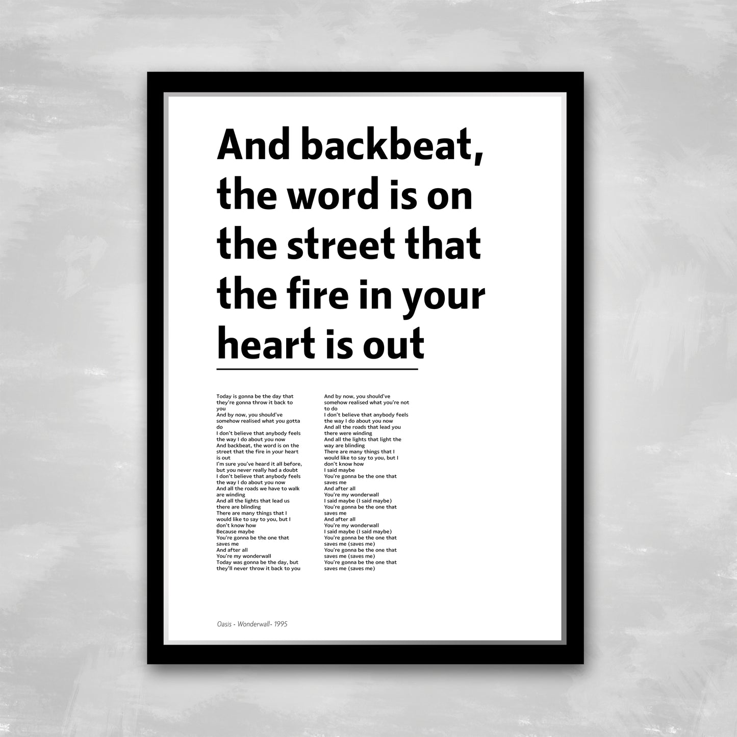 Custom Favourite Lyric Print , Song Gift, Wedding, Anniversary, Special Occasion,  Wall Art, Personalised Quality Print